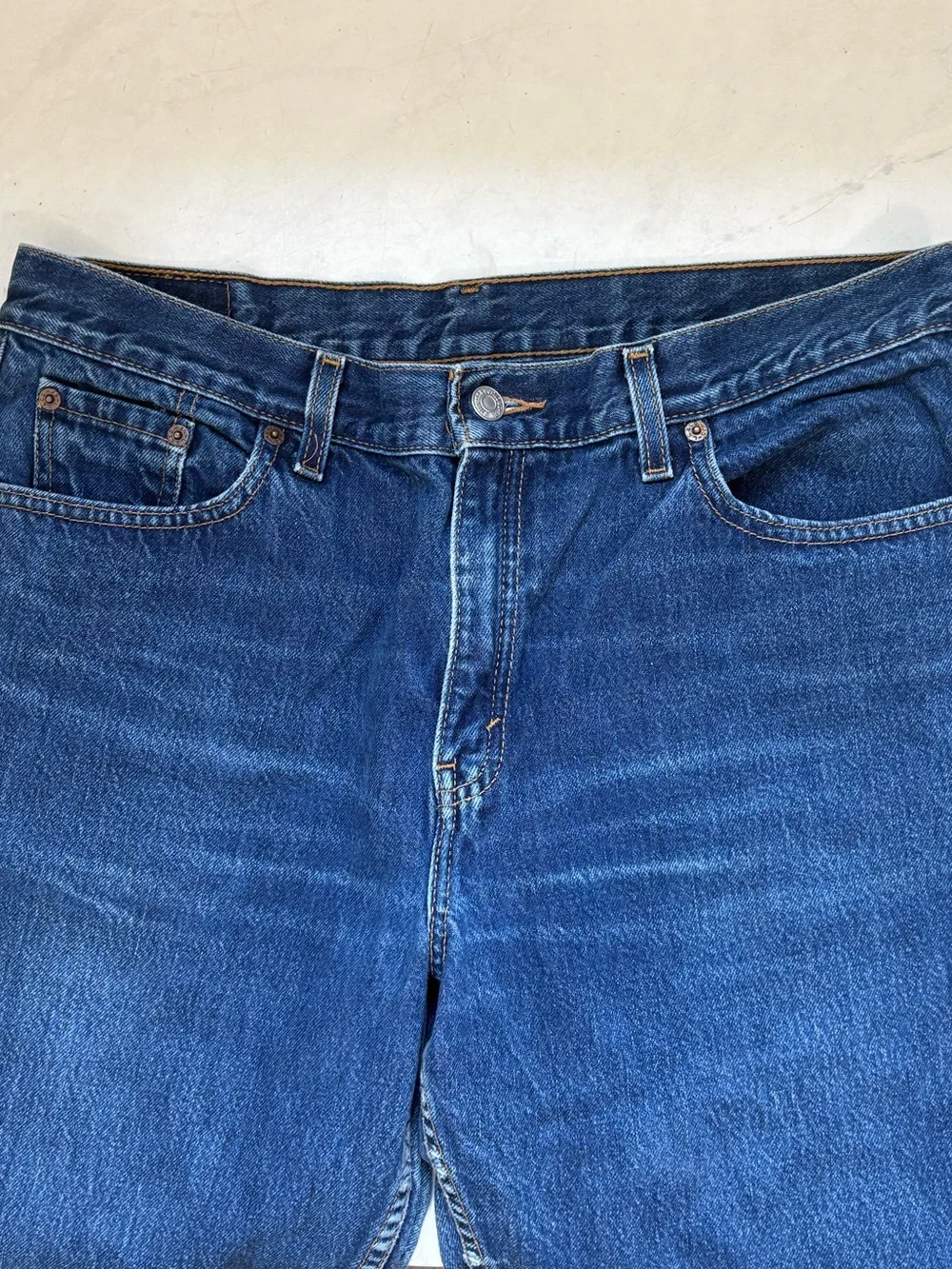Vintage Y2K Levi’s 577 Size 14 Lower Rise Loose Fit Dark Wash Jeans 2000s Denim